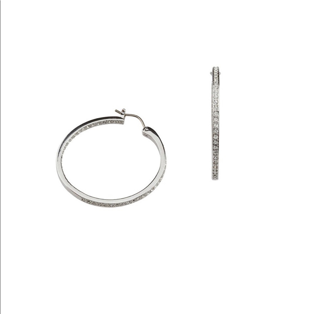 Swarovski crystal hoop earrings